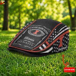 Illinois Fighting Illini NCAA3 Premium Jeff Cap, Flat Cap M88