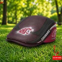 Washington State Cougars NCAA3 Premium Jeff Cap, Flat Cap M33