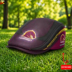 Brisbane Broncos NRL Premium Jeff Cap, Flat Cap M33