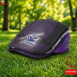 Melbourne Storm NRL Premium Jeff Cap, Flat Cap M33