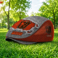 Cleveland Browns NFL Mesh Flat Cap, Golf Mesh Cap M01
