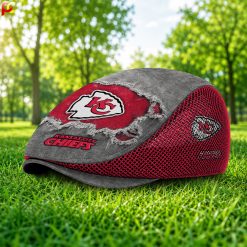 Kansas City Chiefs NFL Mesh Flat Cap, Golf Mesh Cap M01