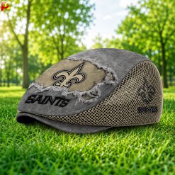 New Orleans Saints NFL Mesh Flat Cap, Golf Mesh Cap M01