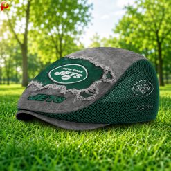 New York Jets NFL Mesh Flat Cap, Golf Mesh Cap M01