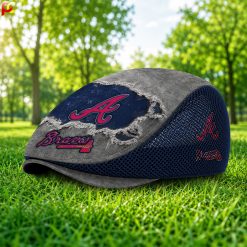 Atlanta Braves MLB Mesh Flat Cap, Golf Mesh Cap M01