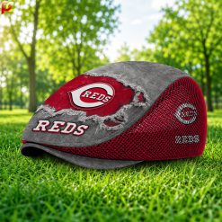 Cincinnati Reds MLB Mesh Flat Cap, Golf Mesh Cap M01