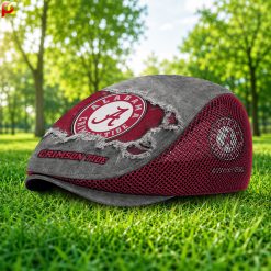 Alabama Crimson Tide NCAA Mesh Flat Cap, Golf Mesh Cap M01