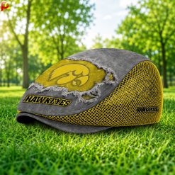 Iowa Hawkeyes NCAA Mesh Flat Cap, Golf Mesh Cap M01