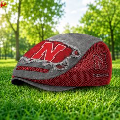 Nebraska Cornhuskers NCAA Mesh Flat Cap, Golf Mesh Cap M01