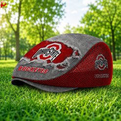 Ohio State Buckeyes NCAA Mesh Flat Cap, Golf Mesh Cap M01