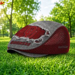Oklahoma Sooners NCAA Mesh Flat Cap, Golf Mesh Cap M01