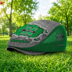 Marshall Thundering Herd NCAA2 Mesh Flat Cap, Golf Mesh Cap M01
