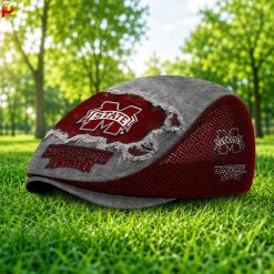 Mississippi State Bulldogs NCAA2 Mesh Flat Cap, Golf Mesh Cap M01