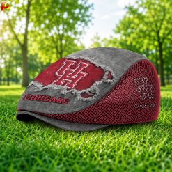 Houston Cougars NCAA3 Mesh Flat Cap, Golf Mesh Cap M01