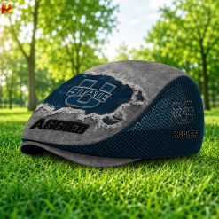 Utah State Aggies NCAA3 Mesh Flat Cap, Golf Mesh Cap M01
