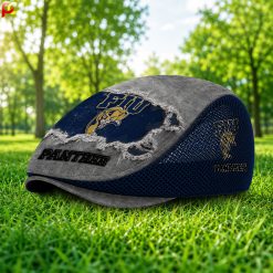 Fiu Golden Panthers NCAA4 Mesh Flat Cap, Golf Mesh Cap M01