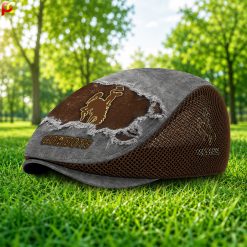 Wyoming Cowboys NCAA4 Mesh Flat Cap, Golf Mesh Cap M01