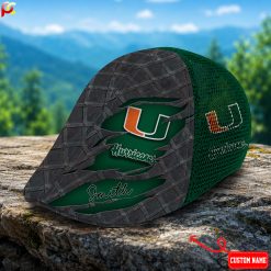 Miami Hurricanes NCAA Mesh Ivy Cap, Golf Mesh Cap M01