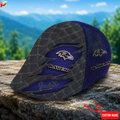 Baltimore Ravens NFL Mesh Ivy Cap, Golf Mesh Cap M01