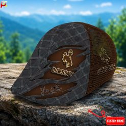 Wyoming Cowboys NCAA4 Mesh Ivy Cap, Golf Mesh Cap M01
