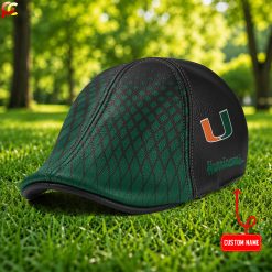 Miami Hurricanes NCAA Premium Ivy Cap, Flat Cap M02