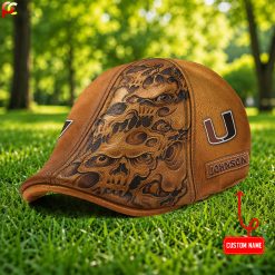 Miami Hurricanes NCAA Premium Ivy Cap, Flat Cap M06