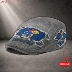 Kansas Jayhawks NCAA Premium Jeff Cap, Flat Cap M89
