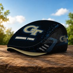 Georgia Tech Yellow Jackets NCAA3 Mesh Flat Cap, Golf Mesh Cap M03