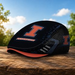 Illinois Fighting Illini NCAA3 Mesh Flat Cap, Golf Mesh Cap M03