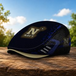 Navy Midshipmen NCAA2 Mesh Flat Cap, Golf Mesh Cap M03