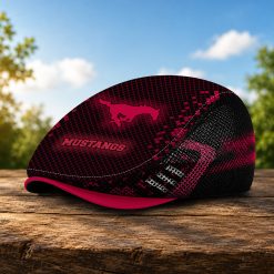 SMU Mustangs NCAA2 Mesh Flat Cap, Golf Mesh Cap M03