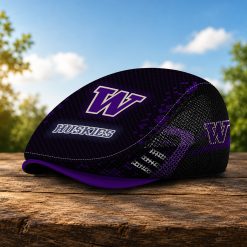 Washington Huskies NCAA2 Mesh Flat Cap, Golf Mesh Cap M03