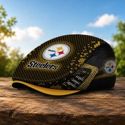Pittsburgh Steelers NFL Mesh Flat Cap, Golf Mesh Cap M03
