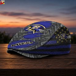 Baltimore Ravens NFL Mesh Flat Cap, Golf Mesh Cap M04