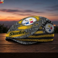 Pittsburgh Steelers NFL Mesh Flat Cap, Golf Mesh Cap M04