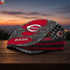 Cincinnati Reds MLB Mesh Flat Cap, Golf Mesh Cap M04