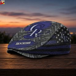 Colorado Rockies MLB Mesh Flat Cap, Golf Mesh Cap M04