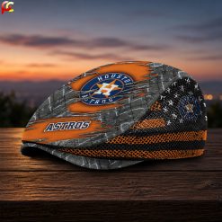 Houston Astros MLB Mesh Flat Cap, Golf Mesh Cap M04