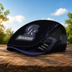 Colorado Rockies MLB Mesh Flat Cap, Golf Mesh Cap M03