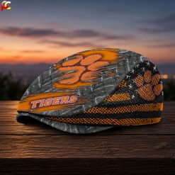 Clemson Tigers NCAA Mesh Flat Cap, Golf Mesh Cap M04