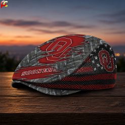Oklahoma Sooners NCAA Mesh Flat Cap, Golf Mesh Cap M04