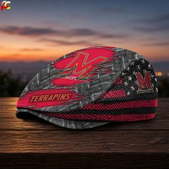 Maryland Terrapins NCAA2 Mesh Flat Cap, Golf Mesh Cap M04
