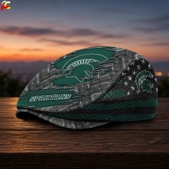 Michigan State Spartans NCAA2 Mesh Flat Cap, Golf Mesh Cap M04