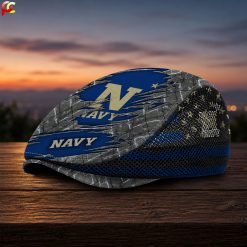 Navy Midshipmen NCAA2 Mesh Flat Cap, Golf Mesh Cap M04
