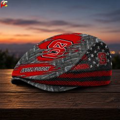 NC State Wolfpack NCAA2 Mesh Flat Cap, Golf Mesh Cap M04