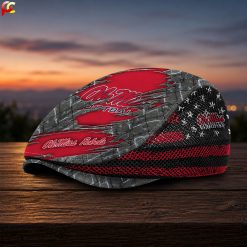 Ole Miss Rebels NCAA2 Mesh Flat Cap, Golf Mesh Cap M04