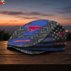 SMU Mustangs NCAA2 Mesh Flat Cap, Golf Mesh Cap M04
