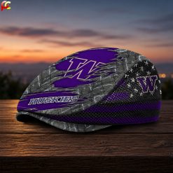 Washington Huskies NCAA2 Mesh Flat Cap, Golf Mesh Cap M04