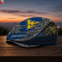 West Virginia Mountaineers NCAA2 Mesh Flat Cap, Golf Mesh Cap M04