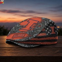Illinois Fighting Illini NCAA3 Mesh Flat Cap, Golf Mesh Cap M04